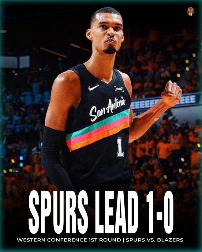 马刺大胜开拓者文班亚马创历史神迹